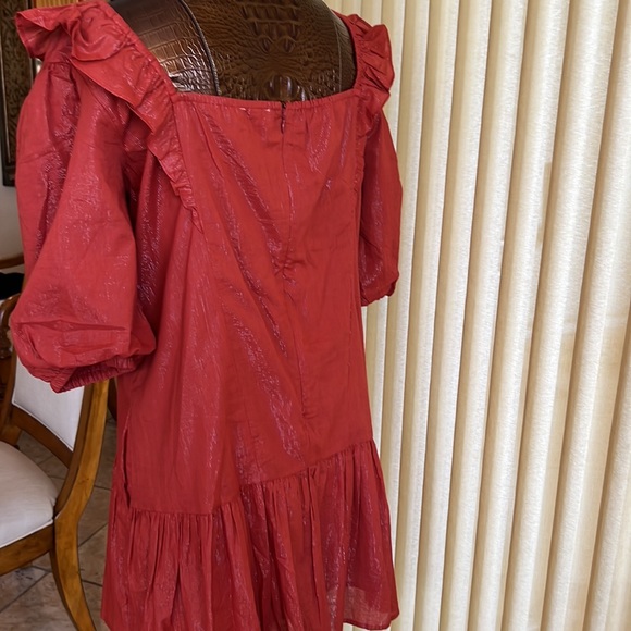 Linden Street Studio Balloon Sleeve Mini Dress. - Picture 5 of 10